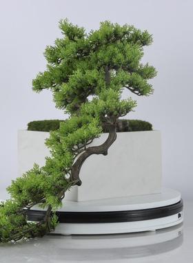 新式石大理YC-023盆桌栽绿中色植物仿真树摆件办公酒店桌面摆放装