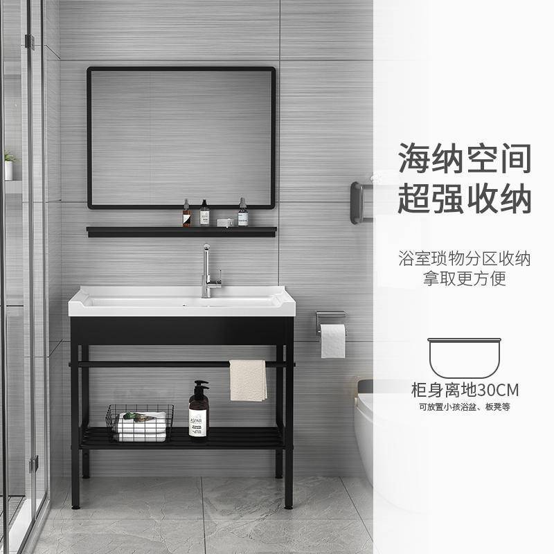 洗衣盆一体陶瓷带搓衣板阳台家用水池卫生间大尺寸水糟池支架落地