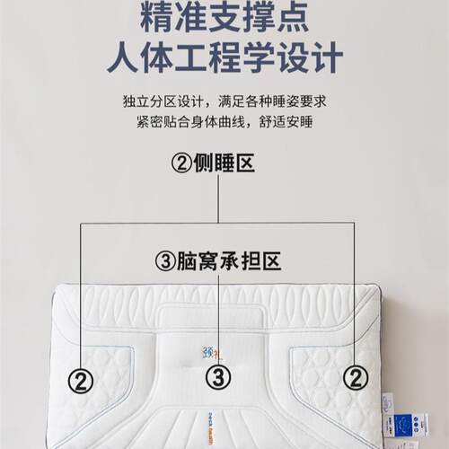 草本荞麦壳护二颈枕套芯枕区头可拆分记忆棉枕A88分牵子母合一