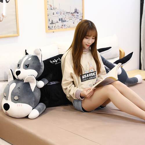 可爱长抱枕女床上睡觉条夹腿可拆#长条哈生洗圆孕妇床头靠垫靠背