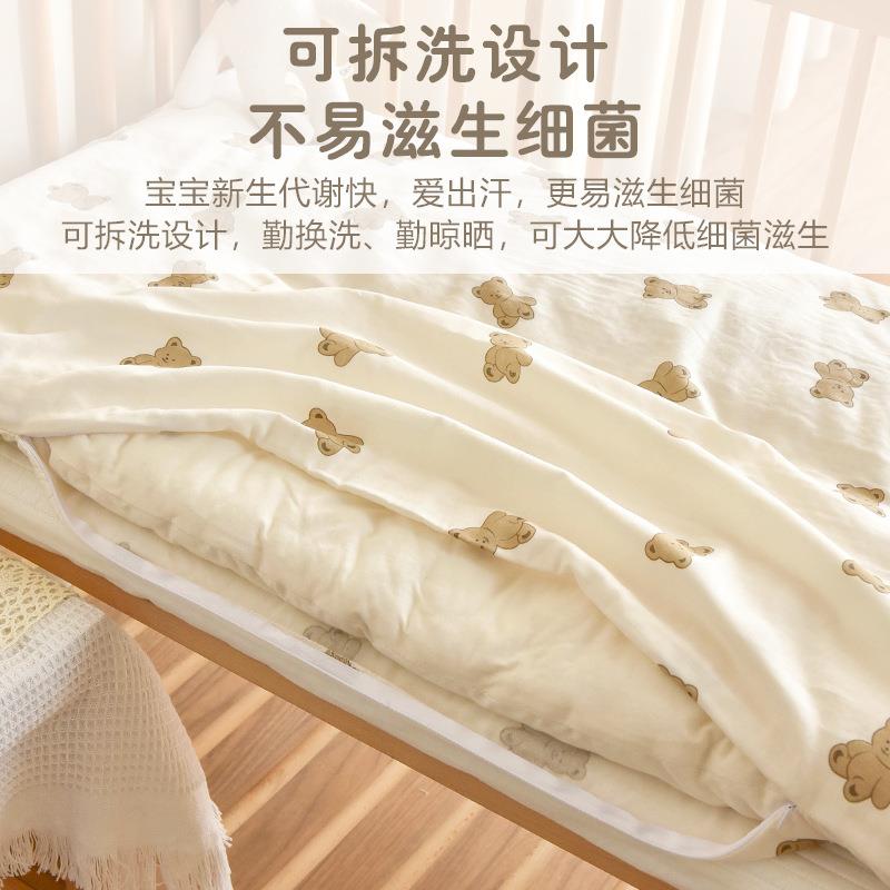 宝宝秋冬加厚棉花床垫新生婴儿纯棉纱布褥子幼儿园儿童保暖床褥垫