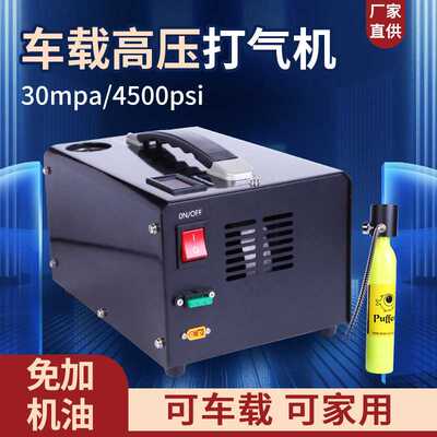 车载12V电动高压打气机30mpa压缩气泵潜水呼吸泵4500ps