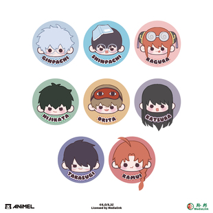 【银八老师】ANiMEL 刺绣马口铁徽章吧唧 限定周边 银八老师Q版