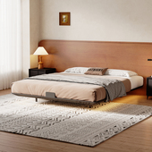 中古风无床头碳素钢床铁艺床家用双人床不锈钢悬浮床架卧室悬空床