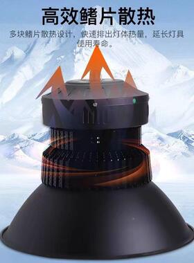 上海亚led矿灯黑色100W200W工00明瓦车间厂房仓4库照FQL-GKD-明天