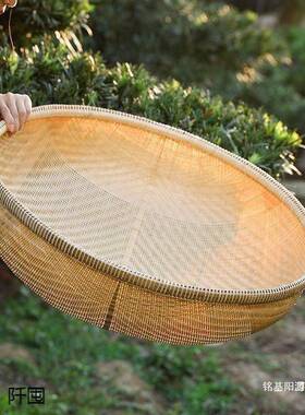 饭菜盖剩菜餐厅老鼠防尘罩AL717219食手罩防老田园伞竹编精致罩工