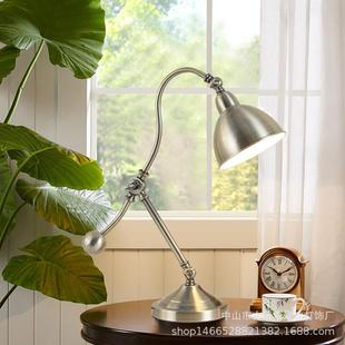 美式 乡习村台全铜灯复古室床头学台灯书房卧桌护眼907A.907创意调
