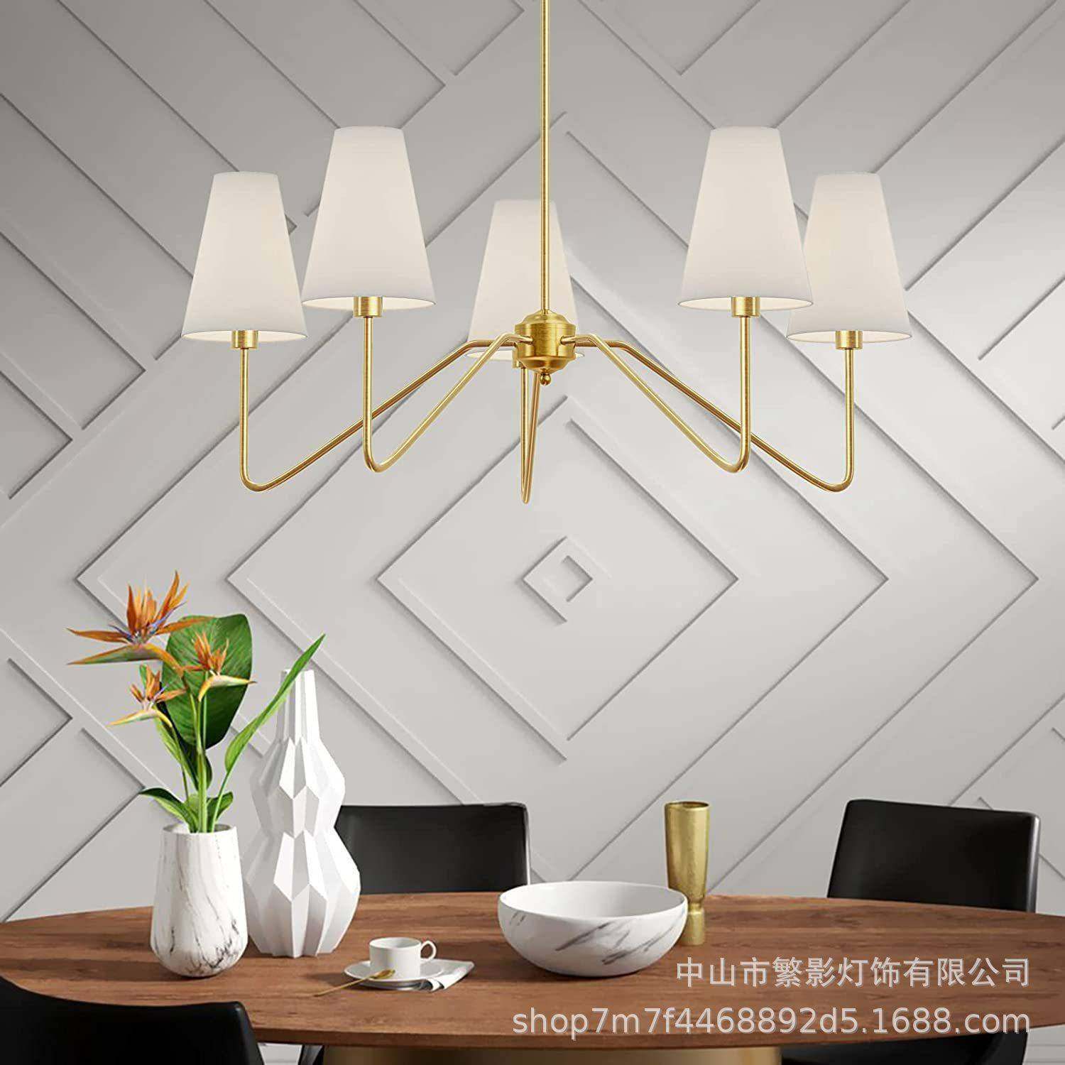 美式工业风客室厅复灯吊古设895计多头吊酒店卧厅餐厅样板房灯家