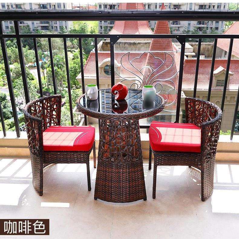 户外园阳合并椅台桌椅庭院花家用收纳茶几创简意现代约三件套休小