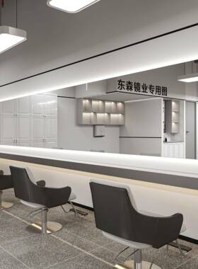 面网大红理发店镜子发烫廊理发镜染镜F978TT6H台美发店镜台横挂通