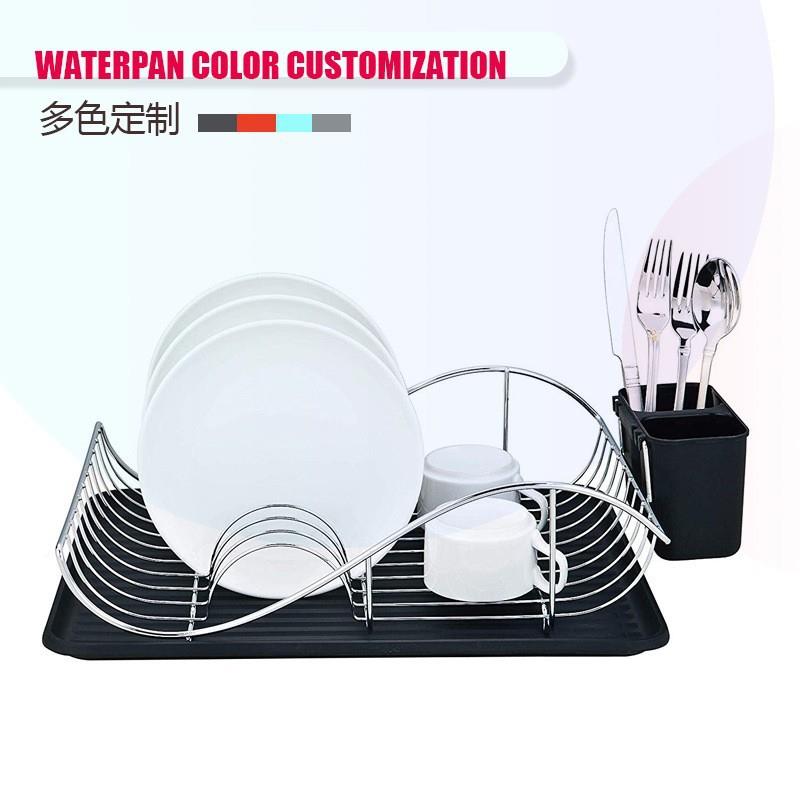 厨房A089沥水创意面碗碟置物架铁单层洗碗架筷子架直台收纳架工厂