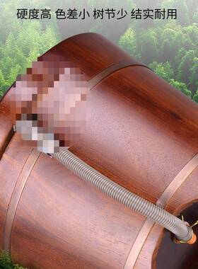 F97MHST6足桶泡脚木桶洗脚木腿盆带养轮子排水按摩桶家浴用过小花