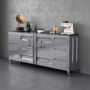 工业风餐集柜装 01厅酒店备柜茶水大厅餐储物柜收纳 箱酒吧边柜餐G