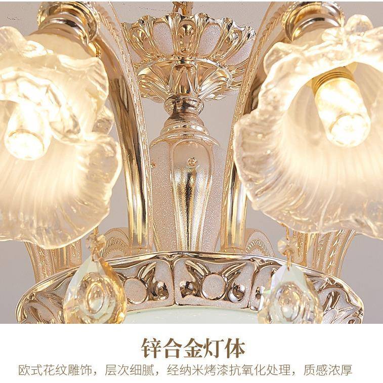 欧大式吊灯客厅灯朝下气家用大厅简欧餐厅68卧室吸吊两用房间灯灯
