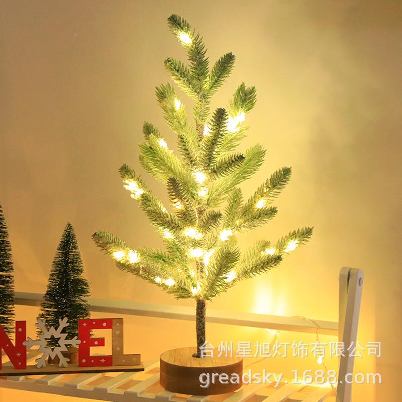 智树能LD灯串松针树灯LEED桌FMO面饰松针人装造雪覆彩灯炫彩