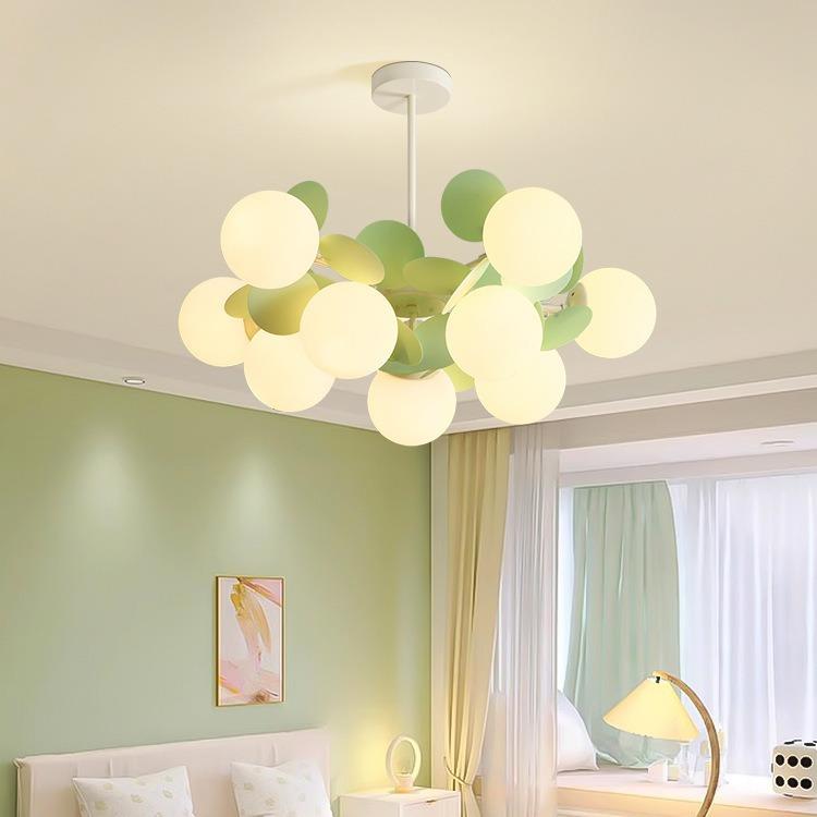 【严选厅】灯法式油风客吊简约现代奶大厅主灯抹759茶绿魔豆分子