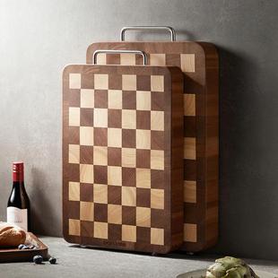 BKE 砧实木切菜板棋家案板黑胡桃木菜板板轻奢盘用格E18