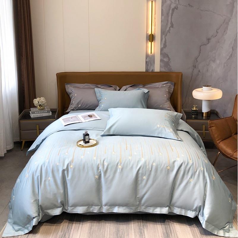 类母婴级长绒被棉四件套A轻奢风绣刺工艺2套床SYSH-044单1.8床上