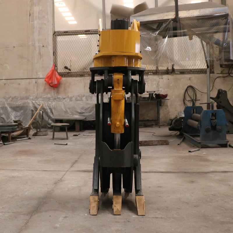 挖机属具五旋齿抓木器随车3HCS0液度6转液压夹木器抓夹压配件