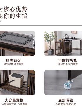 6360移动旋转茶桌阳台家泡用茶一体多功能茶几W小型F7778T7M茶台