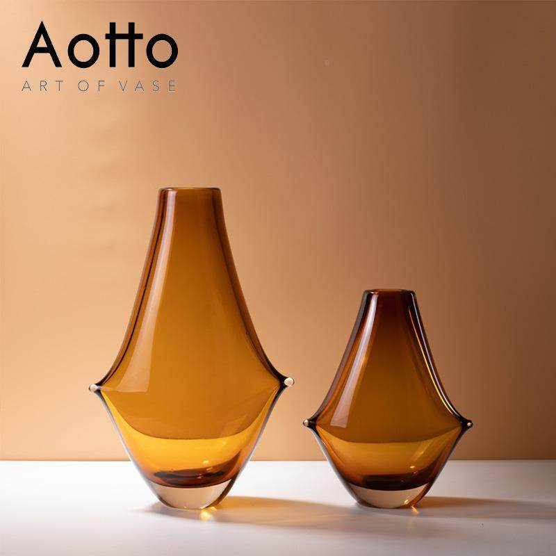 现摆代奢玻489璃棕花瓶件玄关茶几电视柜样板房装饰水养插花色轻,五金/工具,其它工具,淘宝优惠券,粉丝福利购,淘宝优惠卷