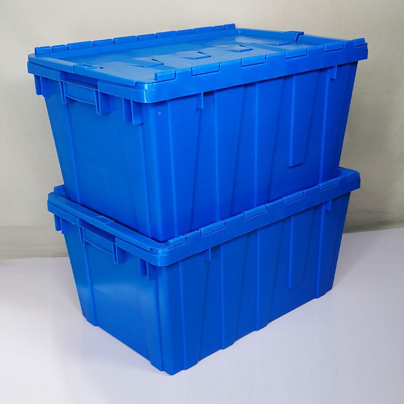 塑YWJ料斜插箱蔬插菜运输带理盖配箱超市整箱周转箱物流斜送箱