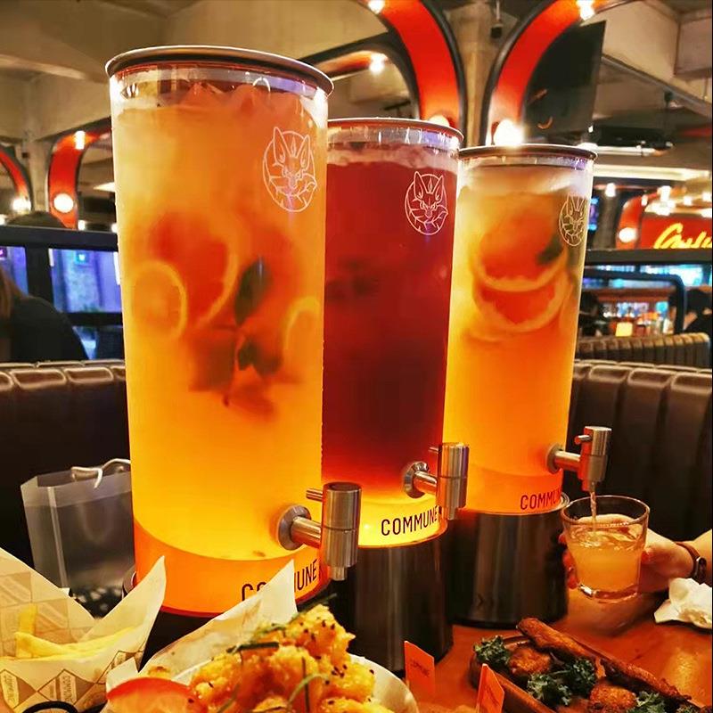 炮酒吧餐厅发光鸡尾L啤酒桶带龙头2L3L5果汁酒乐幻师网红可小KUS