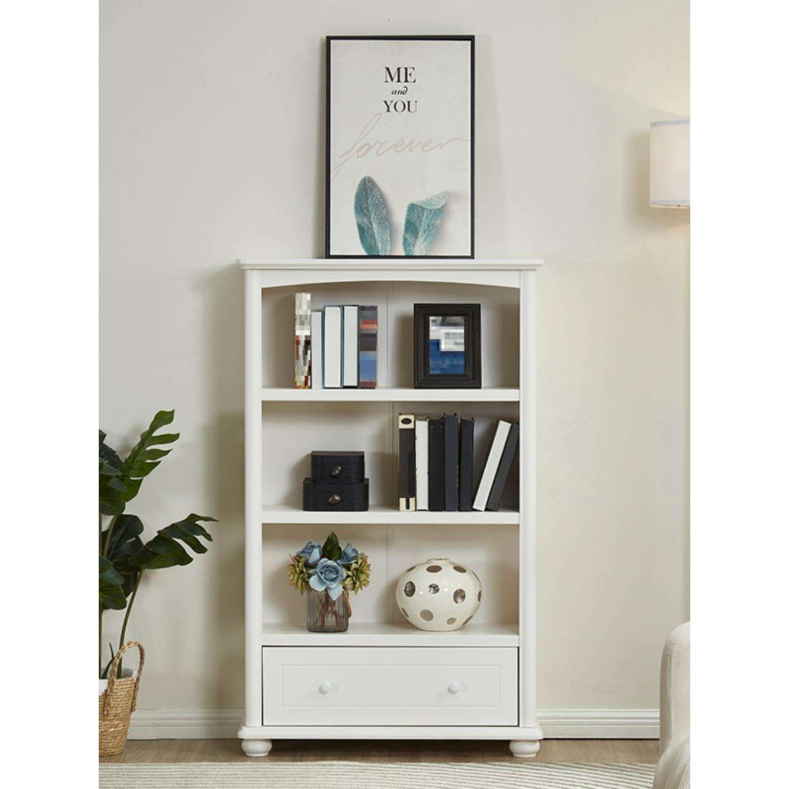 韩式60H-1300简书物柜青少年书橱80开放式儿童易书架房带门书柜50