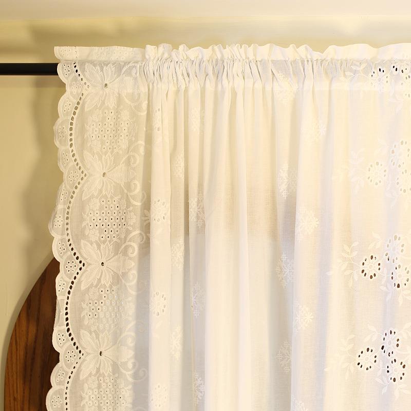 英乡村布短帘BL142水门晶美式乡村半帘短帘式棉帘柜门帘装饰帘