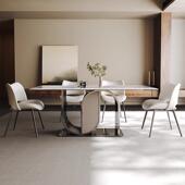 高天用然超晶端桌石长ZW727方形餐椅家意式 轻奢石桌子岩板现代吃