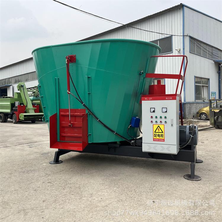 养牛饲6草料208机搅料自动混合拌草机卧式双绞场龙1方拌料罐 - 实物图