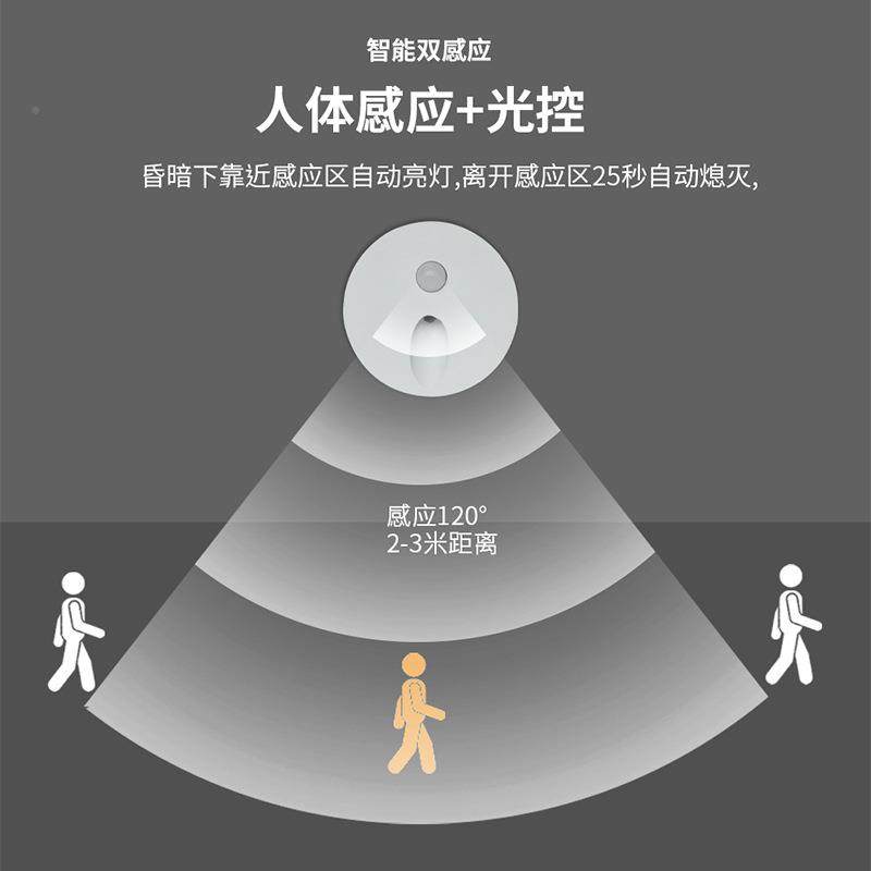 步6565夜led体感应地脚灯人楼梯踏过道嵌入式墙65壁踢角灯台阶灯