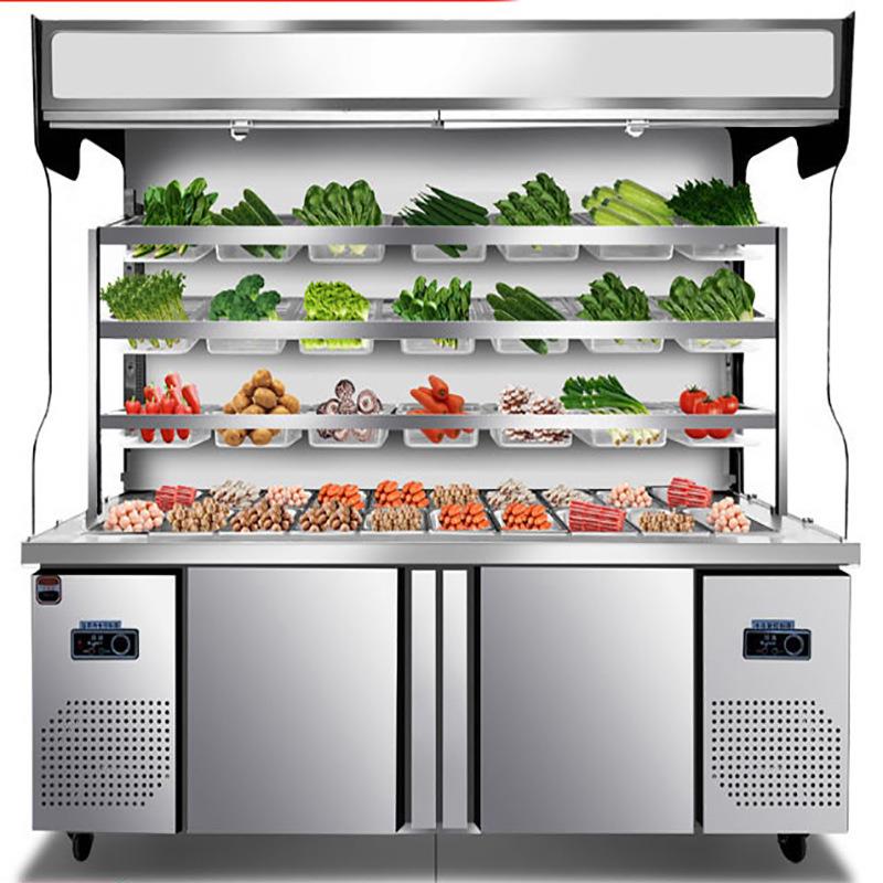 辣烫展示柜串冷藏保鲜点菜柜商用麻冷冻设立备式风幕串冰744箱立