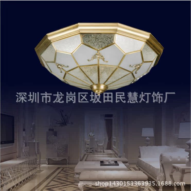 LED全铜焊锡玻璃吸顶灯