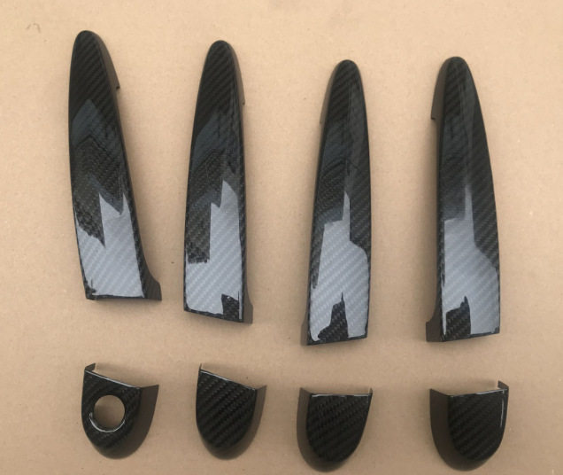 适用宝马X6真碳纤维门把手贴