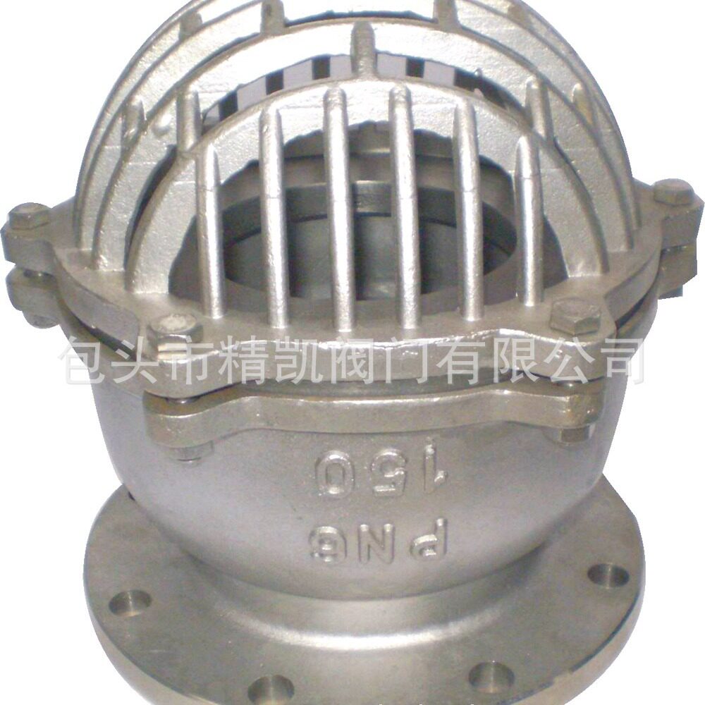 化工配套阀门 H42W 不锈钢法兰吸水底阀 水泵止回阀