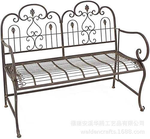 欧式田园铁艺双人休闲椅