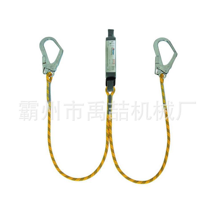 登山攀岩速降保护挽锁带有势能吸收器的挽索地震攀锁下降保护绳