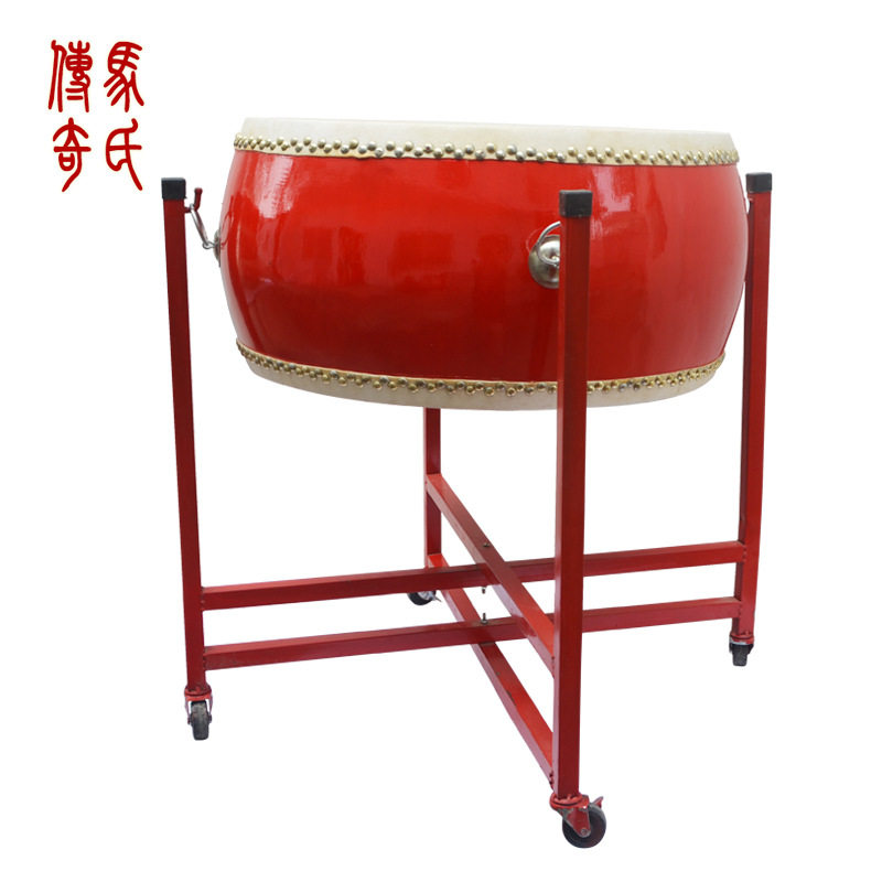 马氏传奇18寸牛皮扁鼓鼓架1.8尺威风鼓鼓架金属鼓架可推动鼓架
