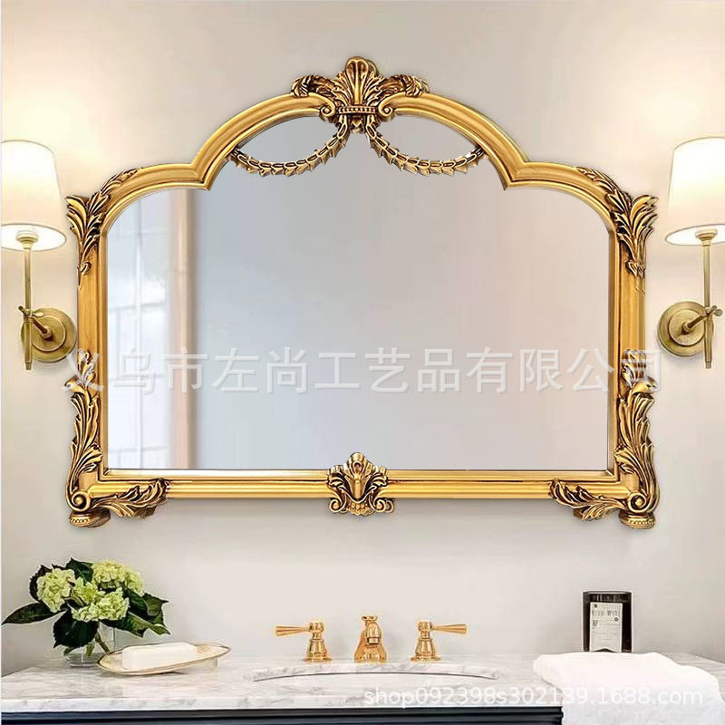 法式复古雕花浴室镜卫生间装饰