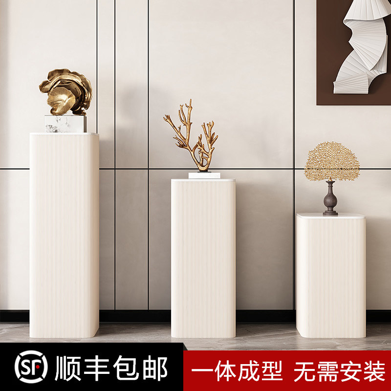 A10L轻奢客厅花架感花盆架展示架置物架电视柜旁摆放架落地式摆件