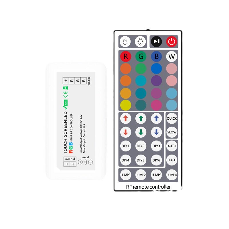 LED控制器 rf44键RGB控制器 灯带调光器 RF RGB LED七彩控制器