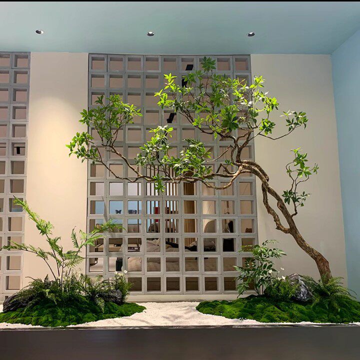 高端马醉木仿真绿植造景橱窗仿生植物装饰树大型假树简约室内景观