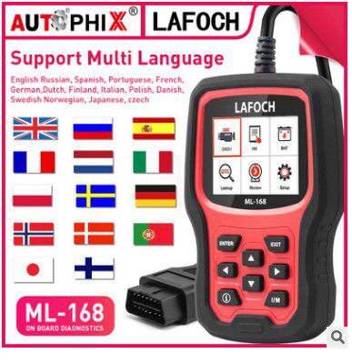 汽车故障诊断仪检测仪汽车LAFOCH ML-168 OBD2诊断仪扫描仪