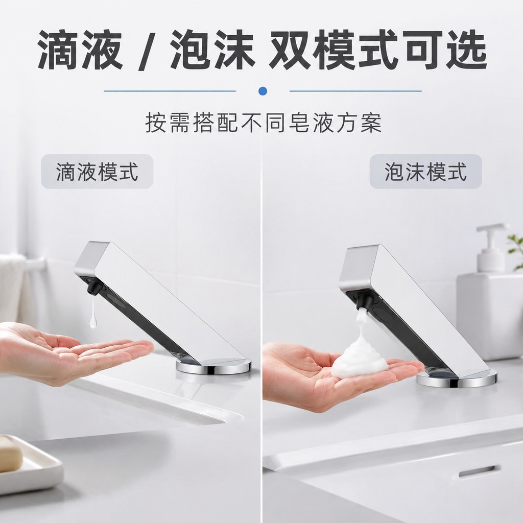 跨境方形感应皂液器商场泡沫自动给皂机红外线皂液分配器给皂器