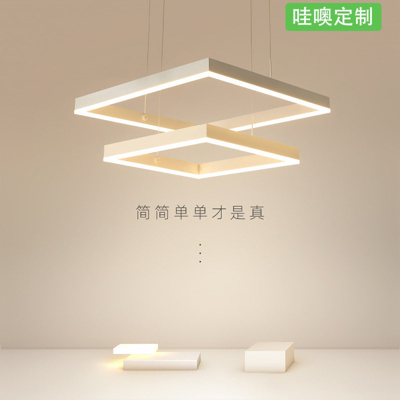 哇噢客厅吊灯北欧灯具现代简约餐厅蜡烛极简白色大灯大气主灯