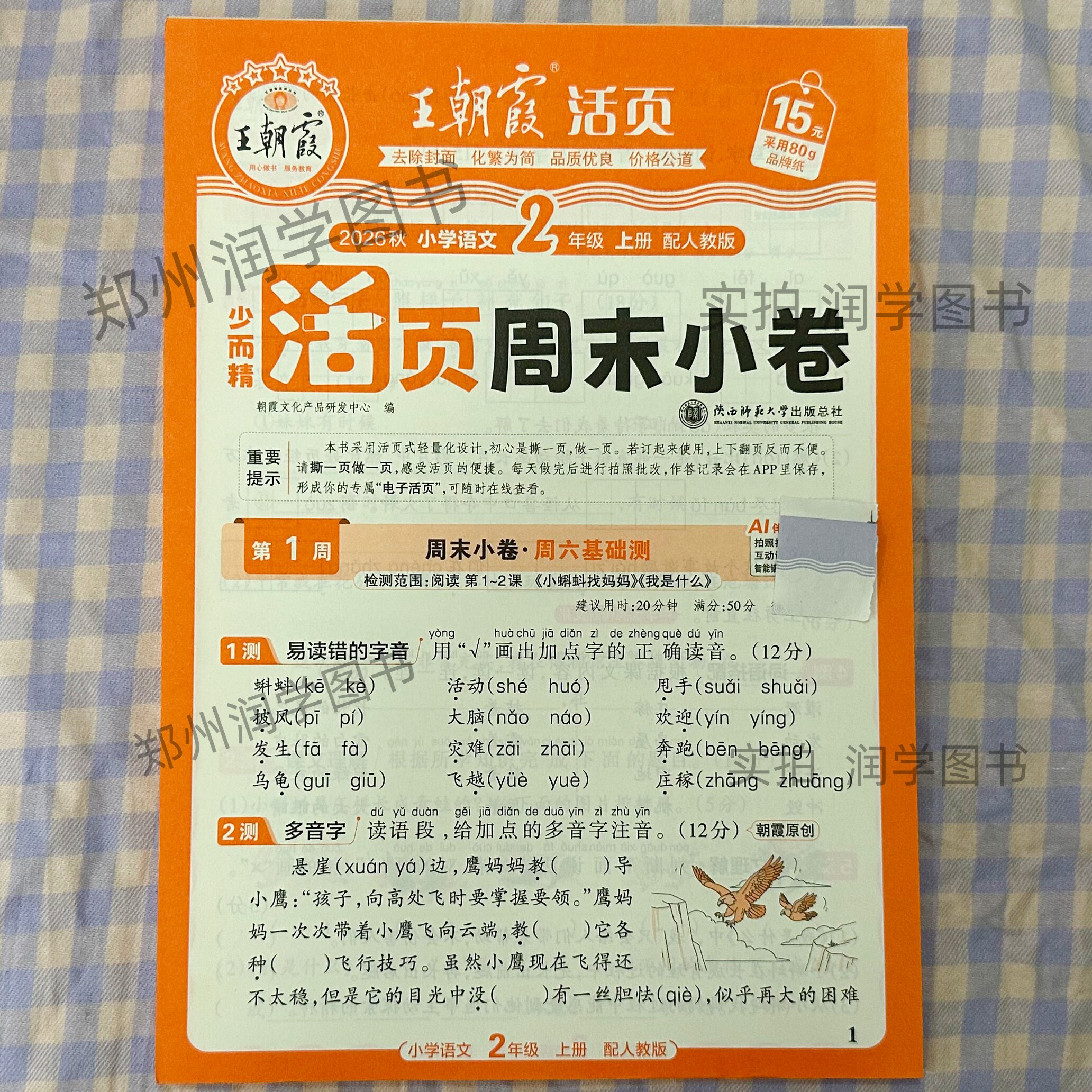 王朝霞少而精活页周末小卷语文图片