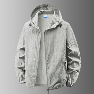 防A紫外线外套中年连帽皮肤衣钓鱼外 户外工装 2025新款 防晒衣男款