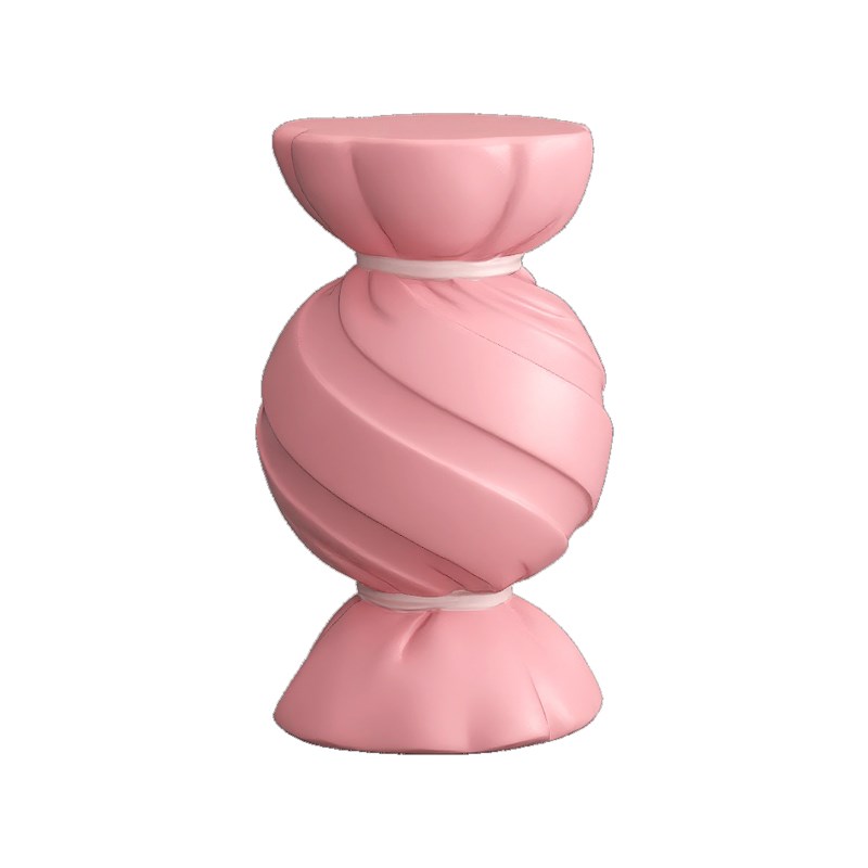 奶油风粉色客厅装饰m落地茶几摆件电视柜沙发边几床头新家乔迁礼