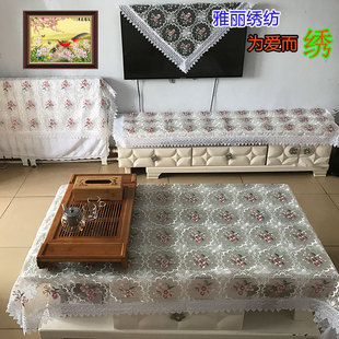 包邮 欧式 桌布蕾d丝餐桌布茶几巾桌布布艺长方形电视柜巾桌旗新品